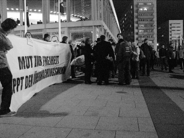 Demo gegen Vorratsdatenspeicherung beim 24C3