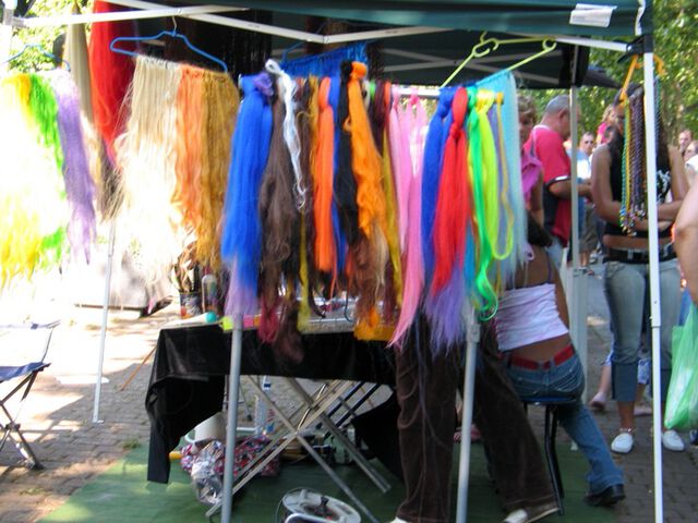 Bunte Haareinsätze