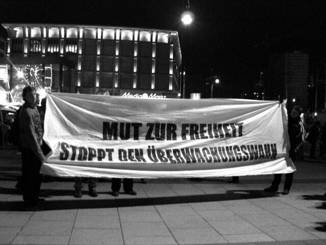 Demo gegen Vorratsdatenspeicherung beim 24C3