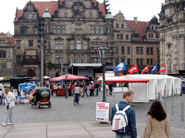 Wahlkampf der PDS in Dresden