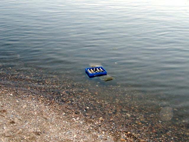 Kühlschrank in der Elbe