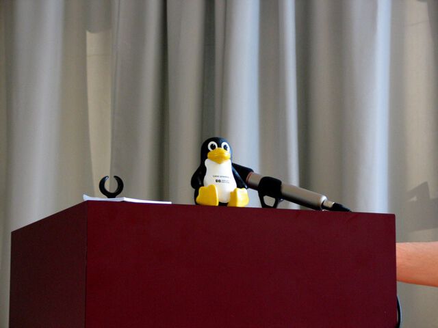 Barcamp Stuttgart - Der Session-Ende-Quitsch-Pinguin
