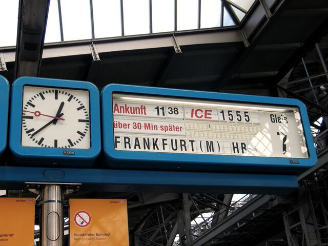 Verspätung!