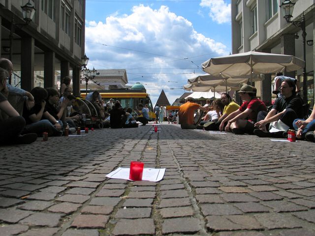»Löschen statt Sperren« - Zensursula-Demo in Karlsruhe