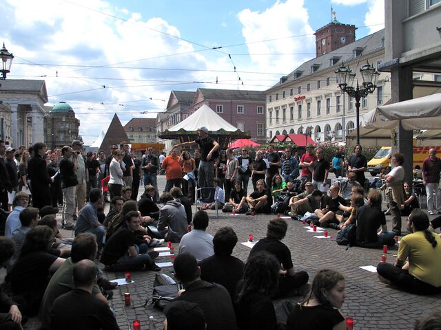 »Löschen statt Sperren« - Zensursula-Demo in Karlsruhe