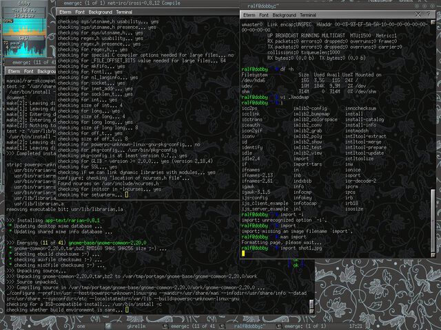 Gentoo with fluxbox on a Powerbook G4