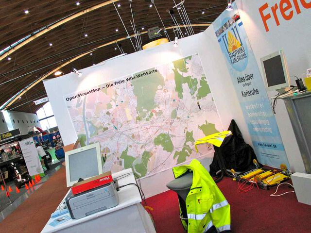 OpenStreetMap-Karte auf dem Stadtwiki-Stand