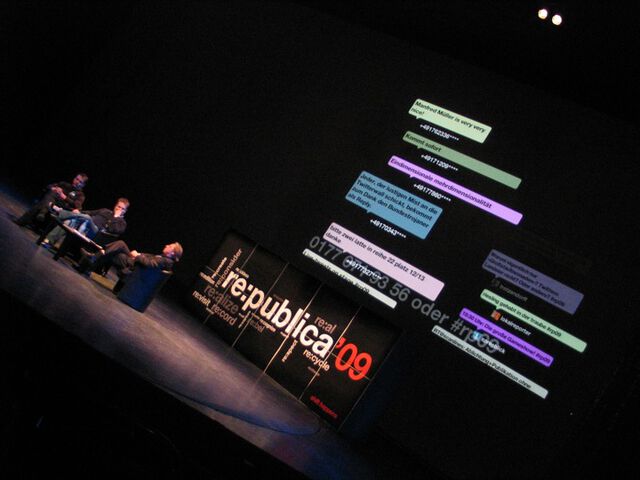 re:publica 09 - Lahmes Microblogging-Panel