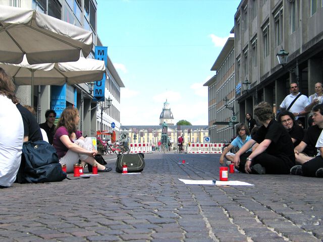 »Löschen statt Sperren« - Zensursula-Demo in Karlsruhe