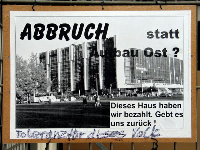 Abbruch statt Aufbau