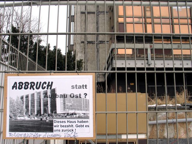 Abbruch statt Aufbau Ost?