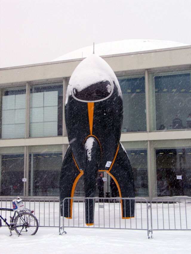22C3-Rakete im Schnee