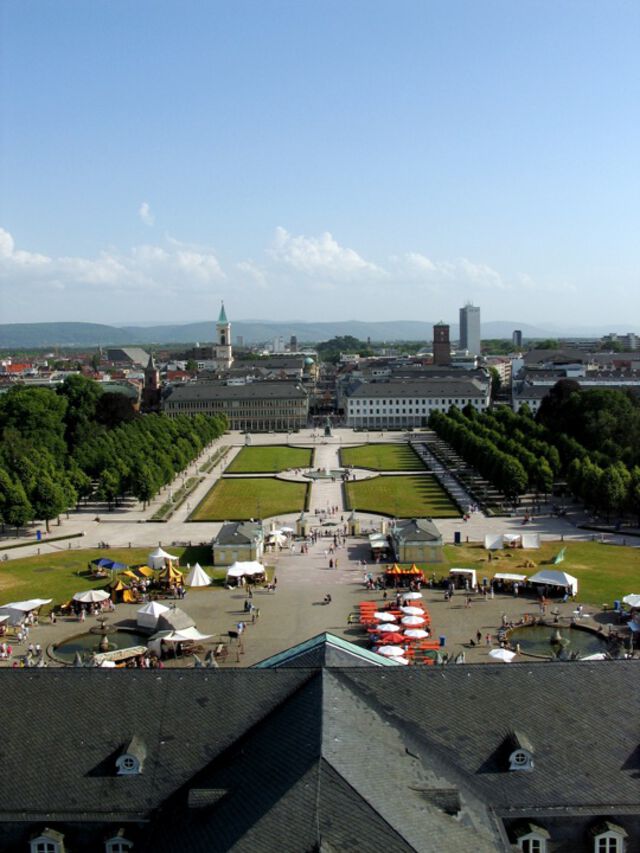Über den Dächern von Karlsruhe