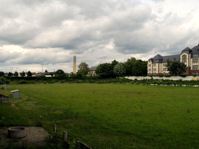 Blick auf das historische Spielfeld